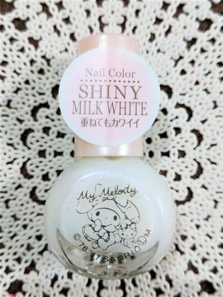 #11 SHINY MILK WHITE（シャイニー ミルク ホワイト）重ねてもカワイイ ※旧色番#21 ダイソー(DAISO)×サンリオ(Sanrio)コラボ フレンドネイル マイメロディ(My Melody)