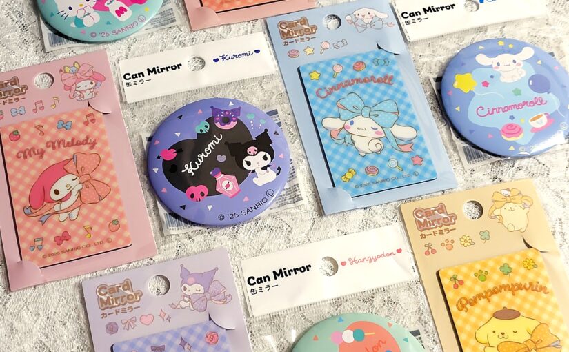 DAISO Sanrio CanMirror CardMirror HelloKitty MyMelody Kuromi Cinnamoroll Hangyodon Pompompurin