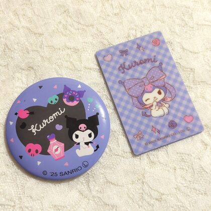 ダイソー サンリオ 缶ミラー カードミラー クロミ Kuromi