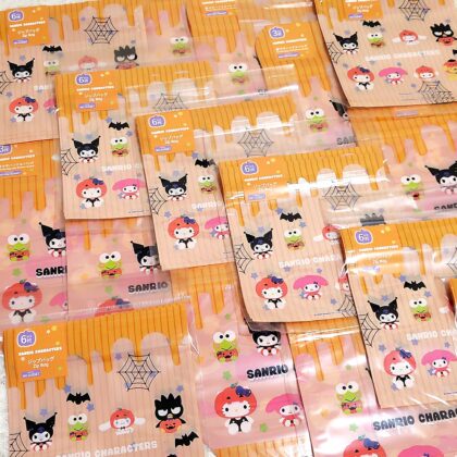 ダイソー ハロウィン サンリオキャラクターズ ジップバッグ 底マチハンドルバッグ