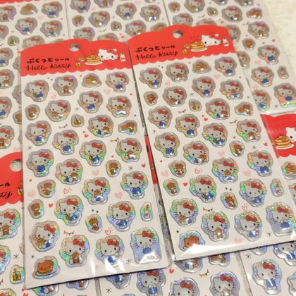 100均 キャンドゥ CAN★DO ぷくっとシール Hello Kitty (ハローキティ おやつタイム)