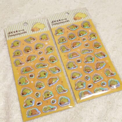 100均 キャンドゥ CAN★DO ぷくっとシール Pompompurin (ポムポムプリン もふもふ毛布のねむねむ)
